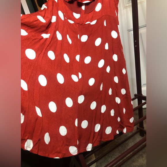 NWT Women’s Red Polka Dot Mini Dress SZ. L - Picture 10 of 15